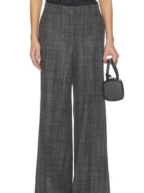 NWT Theory Black Multi Tweed Wide-Leg  Pants